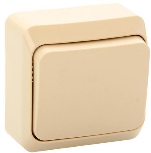 Переключатель накладной Systeme Electric Этюд 1-кл. проходной кремовый картинка